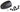 Scanstrut DS-H6-BLK black horizontal cable seal with fixing screws, rubber bungs and a base plate beside it