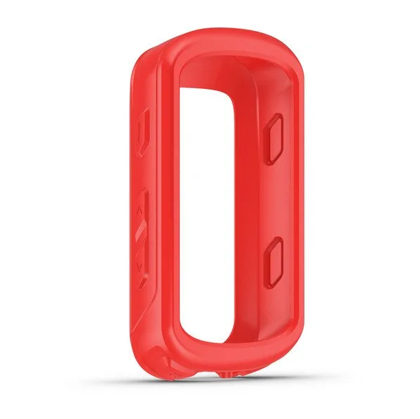 Garmin Edge 530 010-12791-01 red silicone case, front view of open-fronted protective case