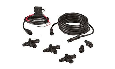B&G Lowrance Simrad 000-10760-001 NMEA 2000 starter kit 2, black cables, T-pieces, terminators and a fused power lead