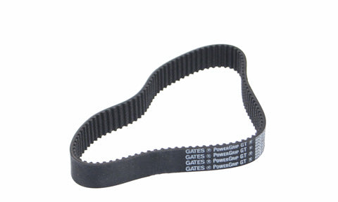 Raymarine N006 linear drive belt, black toothed belt with Gates lettering in a twisted loop