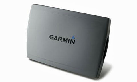 Garmin 010-10916-00 protective cover for 5012, grey cover with Garmin logo, angled front view