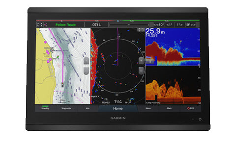 Garmin GPSMAP 8416xsv 010-02093-02 16 inch chartplotter, split screen with chart, radar and sonar, depth 25.9 m