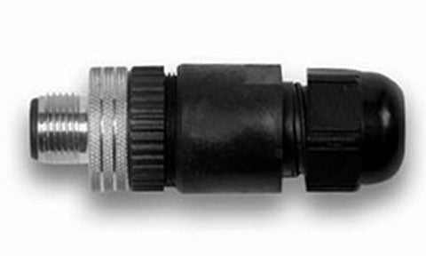 Garmin 010-11094-00 NMEA 2000 field installation male connector, black body with silver knurled ring