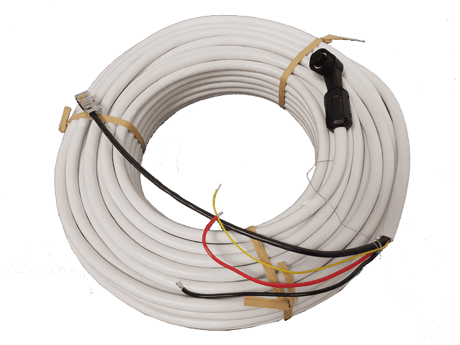 Navico 000-14547-001 5 m cable for HALO dome radar and Nemesis, coil of white cable with red and black wires