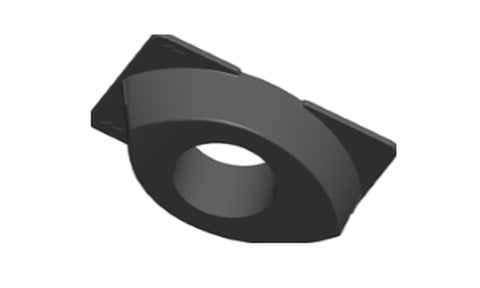 B&G Simrad 000-12231-001 ForwardScan fairing block, black angled plastic block with a round hole