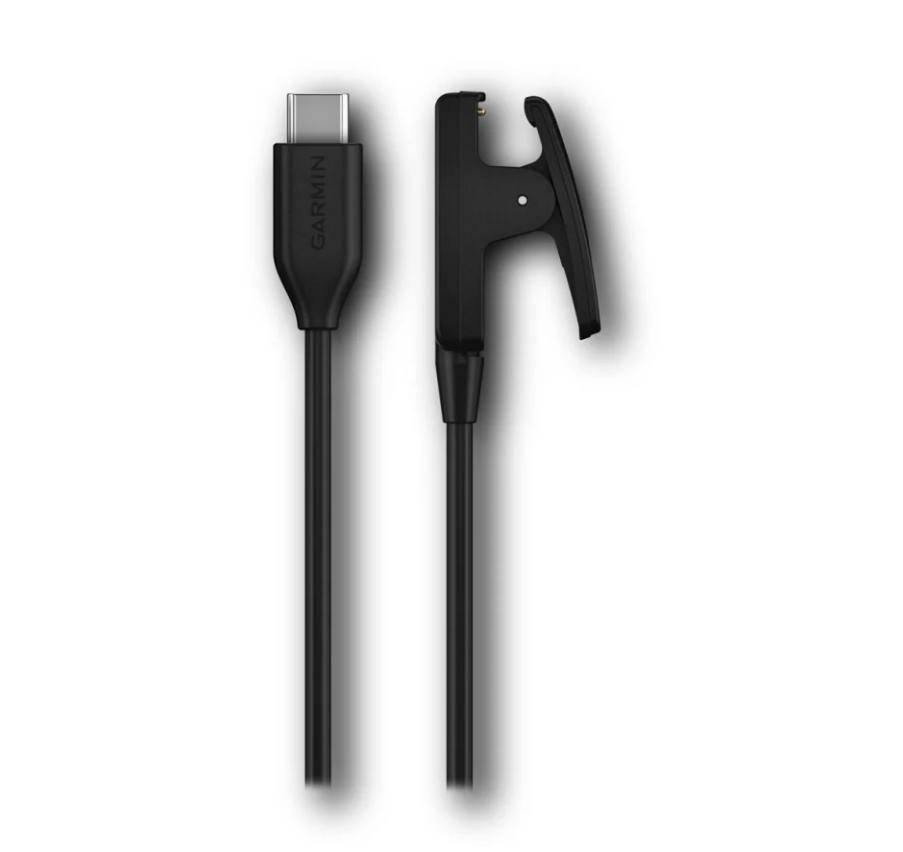Garmin 010-13289-00 charging and data cable 0.5 metre, black lead with USB-C plug and clip connector