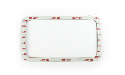Lowrance Hook2 4x 000-14186-001 dash gasket, clear rectangular adhesive foam frame with 3M VHB backing, flat view