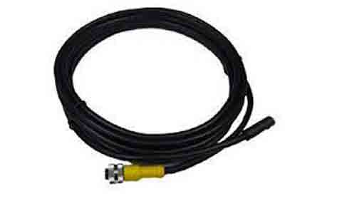 B&G Lowrance Simrad 24006413 SimNet to micro-C female 4 m, coiled black cable with a yellow-banded plug