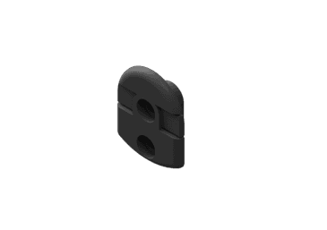 Navico 000-14262-001 VHF mic clip for RS20 and V20, small black rubber clip with two round holes on a black background
