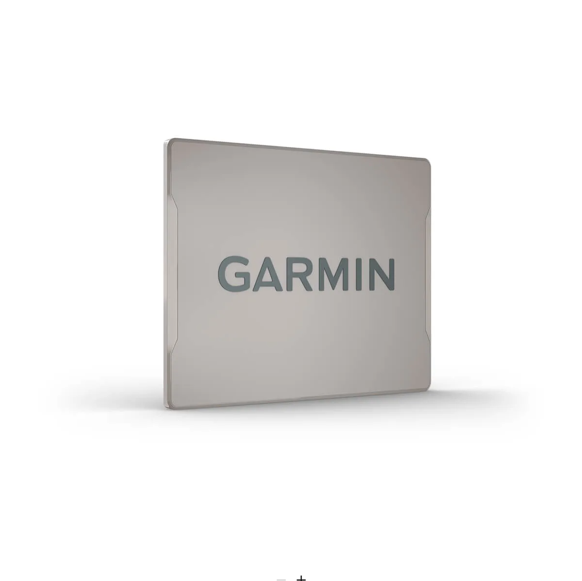 Garmin 010-12989-02 protective cover for the GPSMAP 12x3 series, flat grey cover with Garmin logo, angled