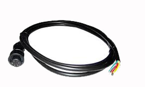Raymarine E55054 SeaTalk 1 and alarm out cable 1.5 m, coiled black cable with a round plug and bare coloured wires