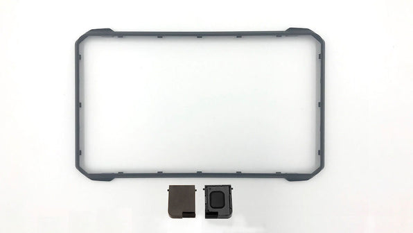 Lowrance 000-14590-001 HDS-7 LIVE bezel and SD card door, empty rectangular dark frame above two small black door covers