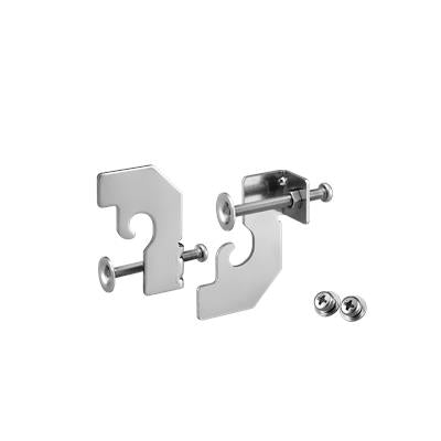 Icom MBF-7 flush mount kit, two zinc-plated brackets with thumb screws and a pair of fixing screws