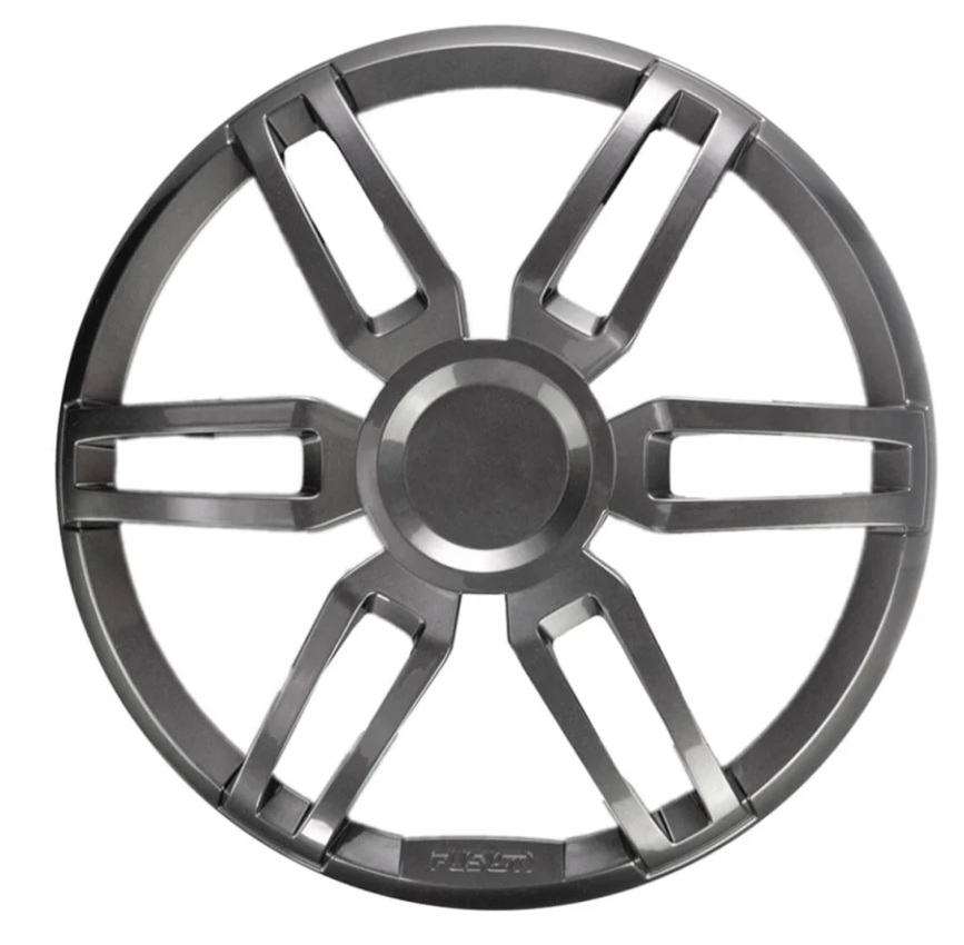 Fusion 010-12880-10 10in XS sports grille in grey, front view of six-spoke grille