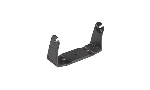 Lowrance GB-19 000-0124-57 black 5 inch gimbal bracket for HDS-5, angled view with open mounting slots