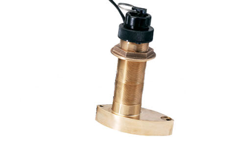 Raymarine A26044 B744VL bronze depth, speed and temperature through hull transducer, bronze stem with black cap