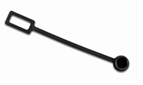 Garmin 010-10817-03 weather cap for power data cable, black rubber plug on a long strap