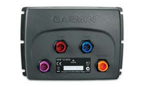 Garmin ECU for GHP 12 010-11053-30, grey box with red, blue, purple and orange sockets