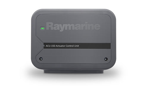 Raymarine E70430 ACU-150 actuator control unit, dark grey box with green light and Raymarine lettering