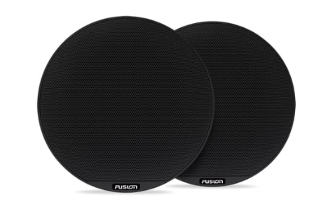 Fusion 010-12717-20 black 8.8in classic grille only, pair of round black mesh grilles with Fusion badge