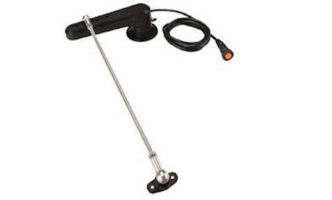 Garmin GRF 10 010-11829-00 rudder feedback sensor, long steel arm with black base and cable