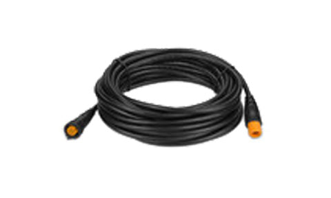 Garmin 010-11617-42 30 ft 12 pin transducer extension cable with XID, black coil with orange plugs