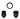 Block caps S0053 for direct drives, black ring and two threaded cylindrical caps marked QR 130