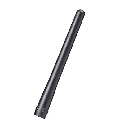 Icom FA-S64V antenna, short black flexible whip with a slim stem, large view on white
