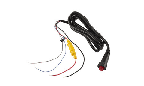 Garmin ECHOMAP Ultra 102 and 122 010-12938-00 threaded power cable, black lead with red plug and fuse