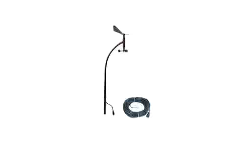 B&G BGH030002 H5000 1050 mm vertical mast head unit pack, thin curved black sensor with a vane and a coil of cable