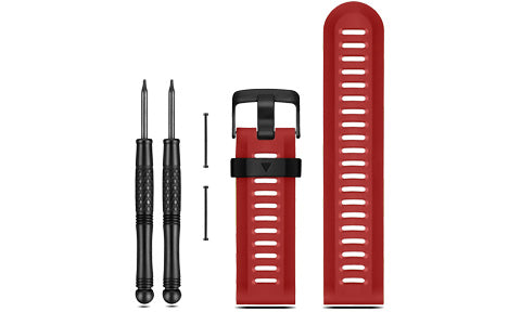 Garmin 010-12168-05 red watch band for Fenix with buckle, two screwdrivers and spring bars