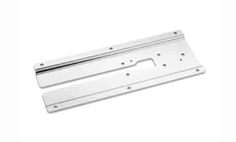 Garmin 010-12106-00 step plate mount for DownVu and SideVu transducer, flat silver steel plate with slots
