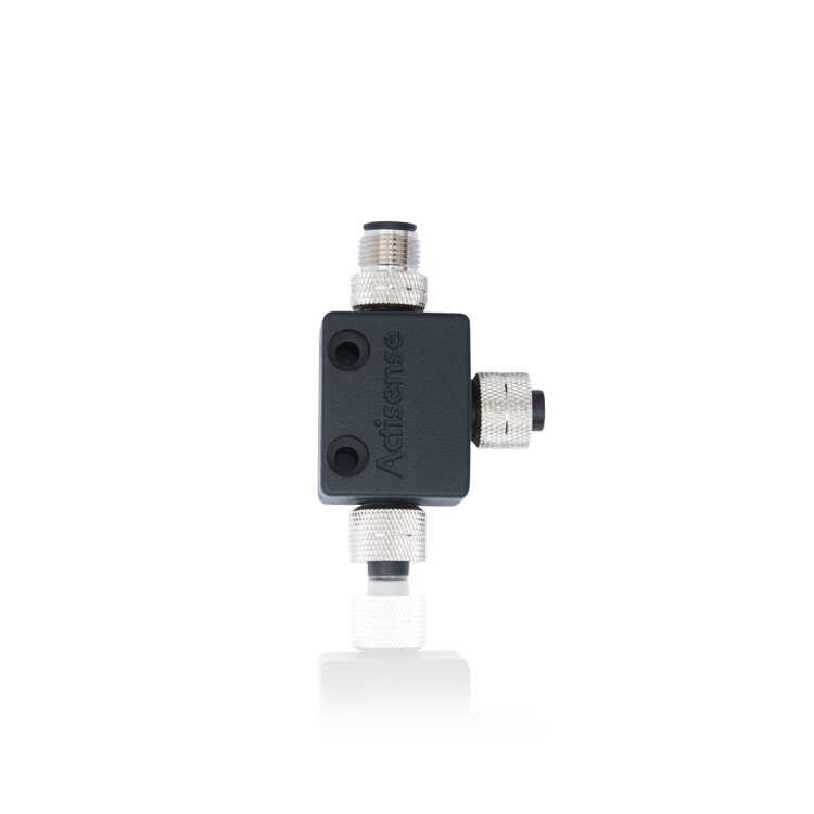 Actisense Micro T piece, A2K-T-MFF, black T-shaped connector with three micro ports, on black