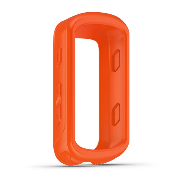 Garmin Edge 530 010-12791-06 orange silicone case, front view of open-fronted protective case