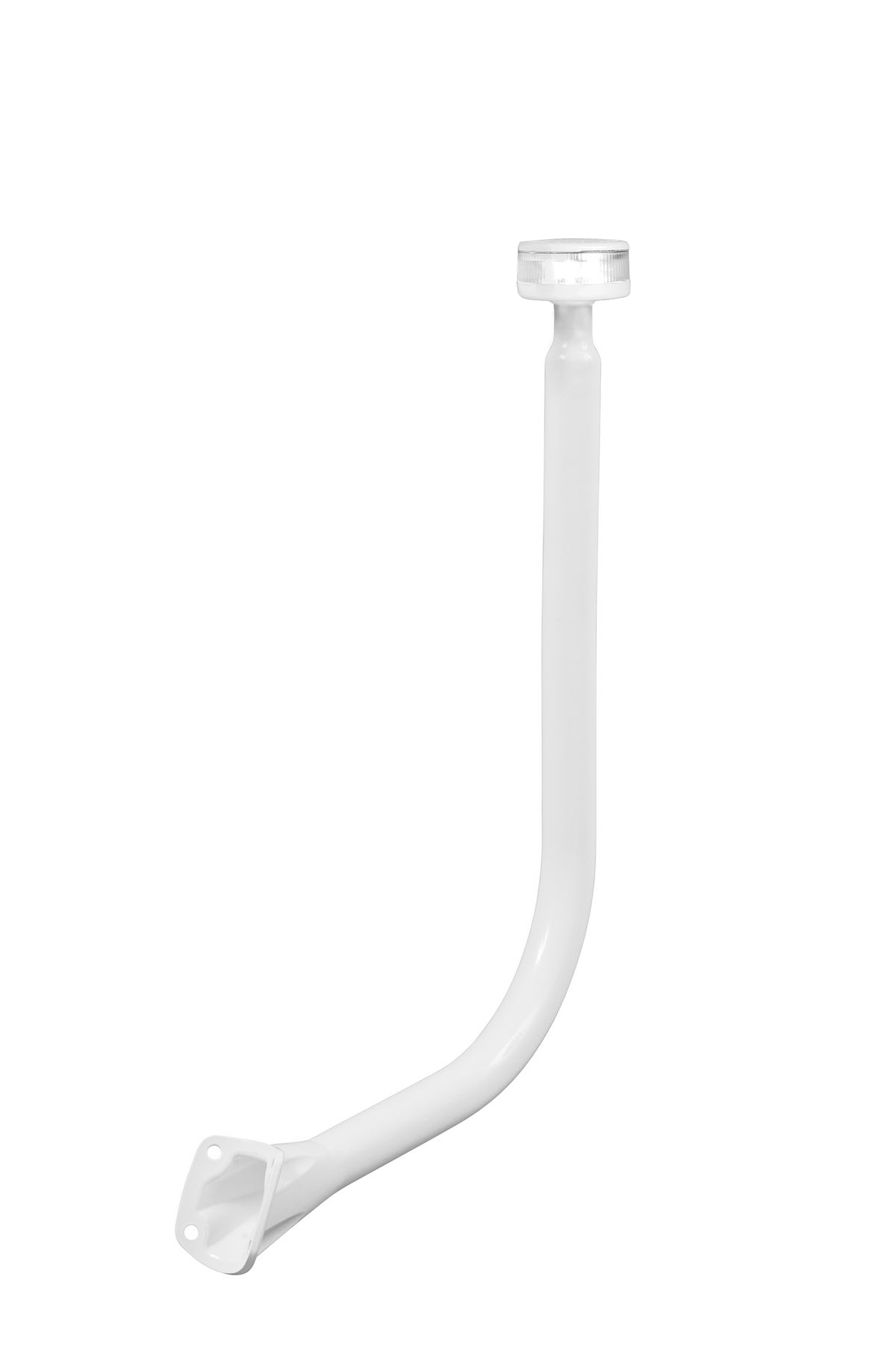 Scanstrut APT-LB-L1 white central light bar with all-round light, curved tube on a plain white background