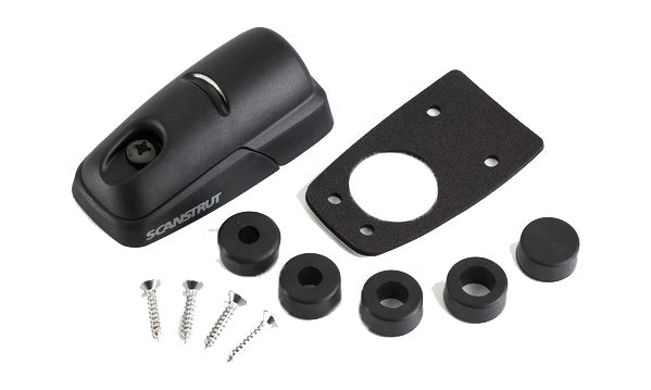 Scanstrut DS-H10-BLK horizontal cable seal kit: black housing, backing plate, rubber bungs and fixing screws