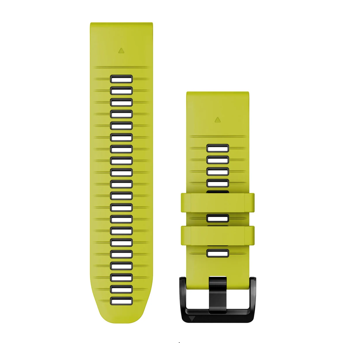 Garmin QuickFit 010-13281-03 26 watch bands in electric lime and graphite silicone with black buckle