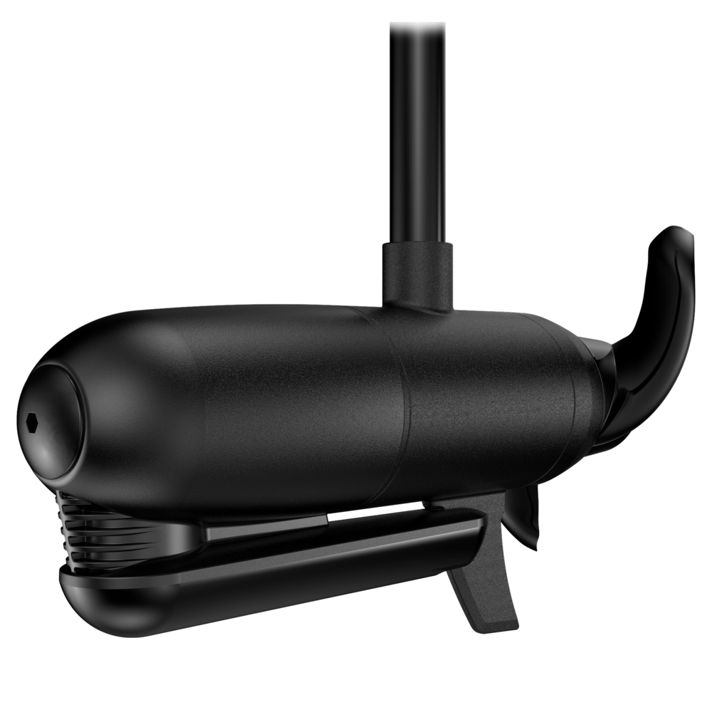 Lowrance 000-16064-001 ActiveImaging HD Ghost nosecone, black torpedo-shaped transducer pod on a tall pole mount