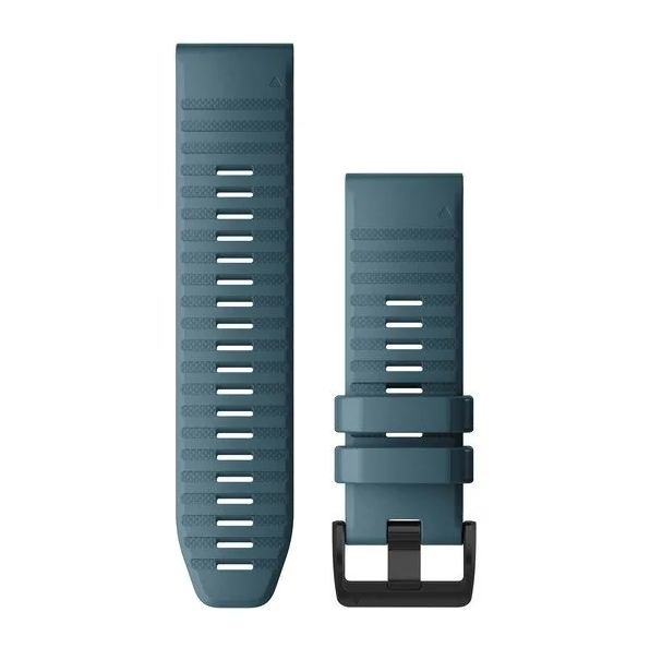 Garmin 010-12864-03 QuickFit 26 watch bands in lakeside blue silicone with black buckle