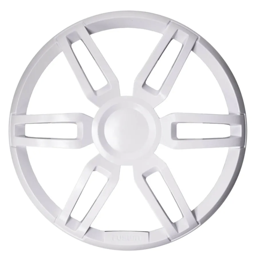 Fusion 010-12880-00 10in XS sports grille in white, front view of six-spoke open grille