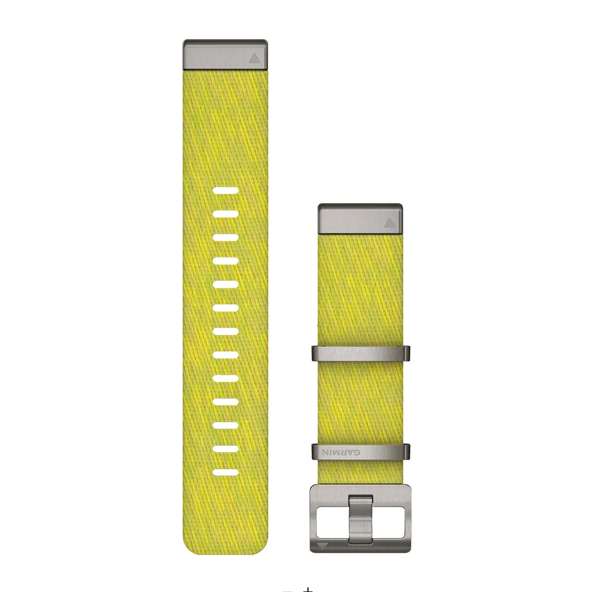 Garmin 010-12738-23 QuickFit 22 watch bands in yellow jacquard-weave nylon with steel keepers and buckle