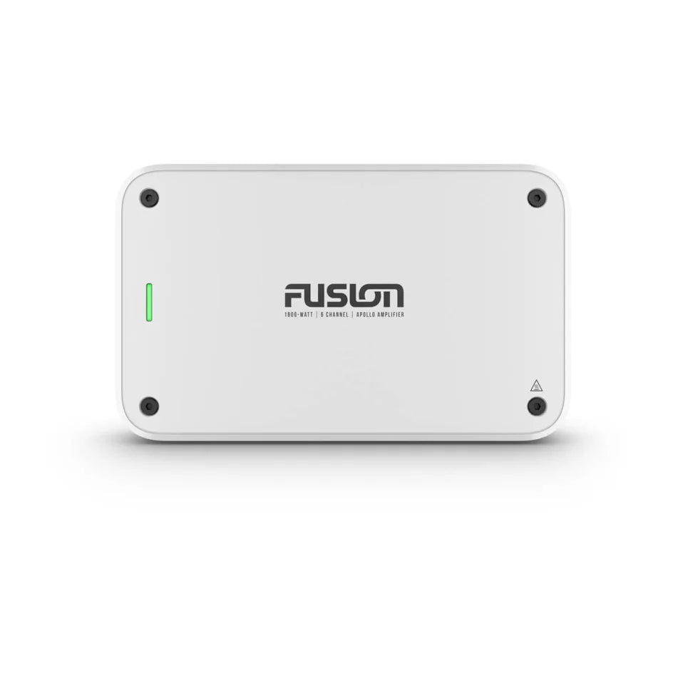 Fusion Apollo 010-02284-65 6 channel marine amplifier 150 watt RMS per channel, white box with green LED