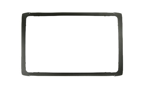 Lowrance Hook2 9 000-14189-001 thin black rectangular dash gasket frame, shown flat from the front