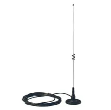 Garmin 010-10931-00 magnetic mount antenna, tall whip antenna on a black magnetic base with coiled cable