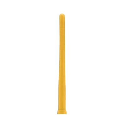 Icom FA-S61V portable survival craft two way radio antenna, short orange flexible whip, on white