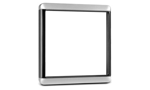 Garmin 010-12022-01 silver and black trim snap piece cover bezel for GMI, square frame with silver edge