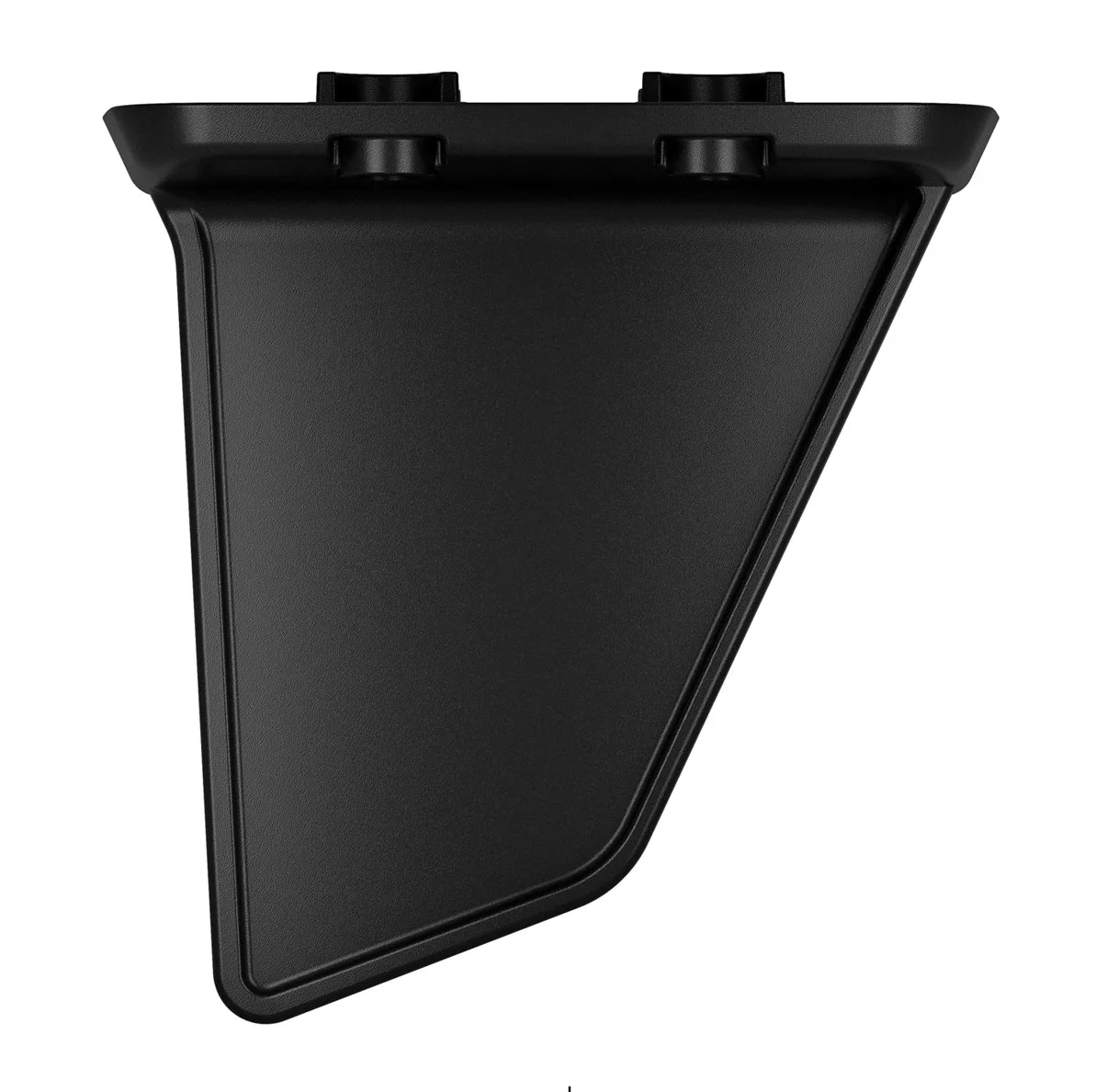 Garmin 010-12832-18 skeg for transducer, black angled fin with two round fixings on the top flange