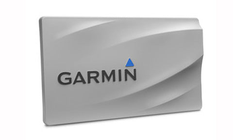 Garmin 010-12547-02 protective sun cover for the GPSMAP 1022, light grey cover with Garmin logo, angled