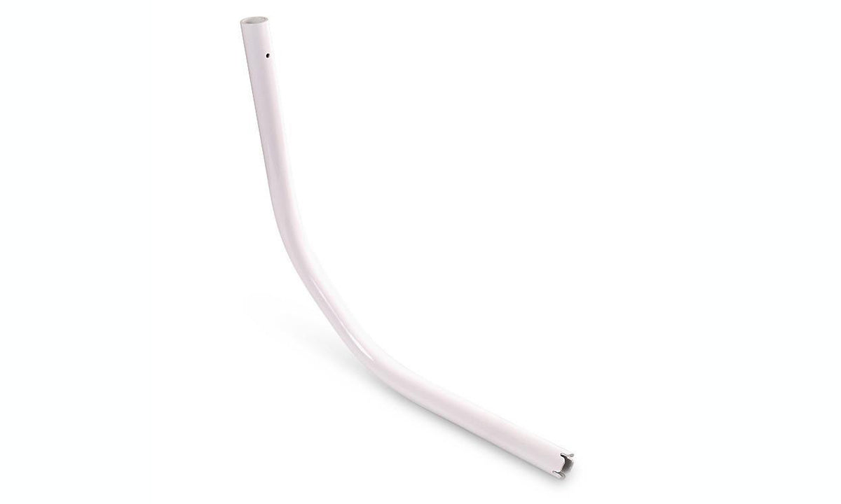 Light bar for FLIR thermal cameras and lights, LTB-SF, thin white curved arm with a flat end, shown on white