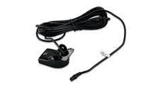 Garmin 010-10249-20 transom trolling motor mount dual beam transducer, black transducer with coiled cable